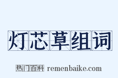 灯芯草组词是什么意思的图片